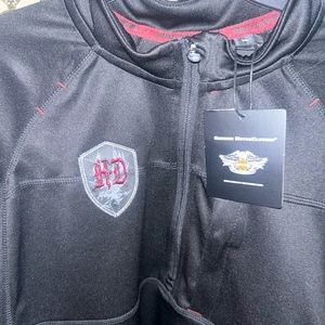 Harley Davidson Mens Lightweight Technical Pullover Sweatshirt, Black Size XL